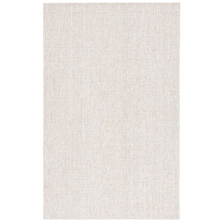 Ivory and Grey 4' x 6' Hand-Tufted Wool Area Rug