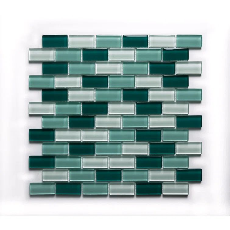 Coral Green Glass Mosaic Tile for Walls and Backsplashes