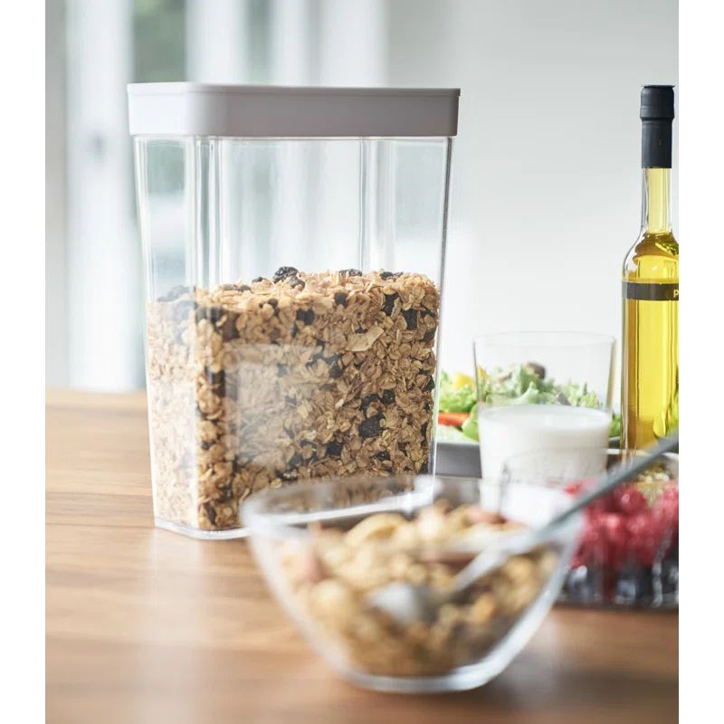White BPA-Free Plastic Meal Prep Storage Jar Set