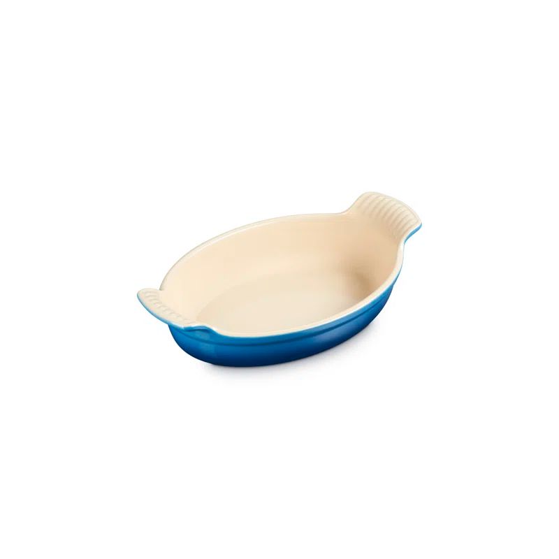 Blue Stoneware Heritage Oval Au Gratin Dish, 1 Qt.
