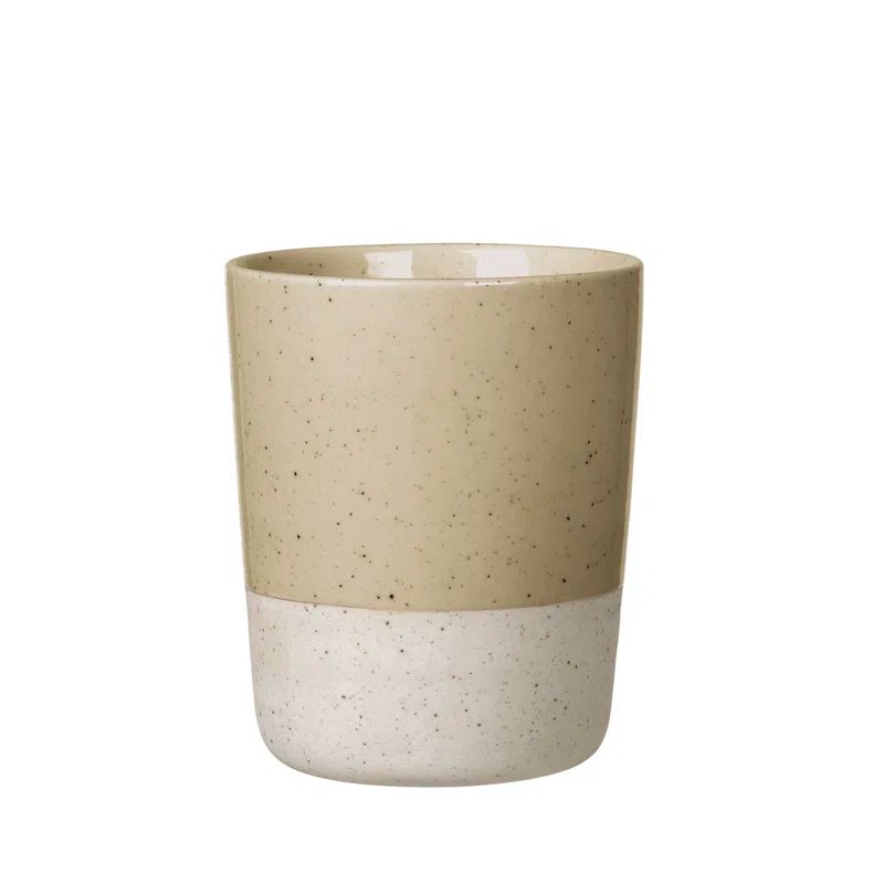 Savannah Yellow Ceramic Thermo Mug Set, 3.35"