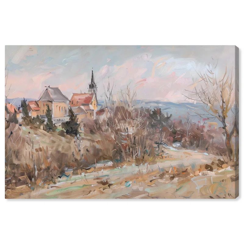 Little Town Gallery Wrapped Canvas Classic Landscape Art, 15" x 10"