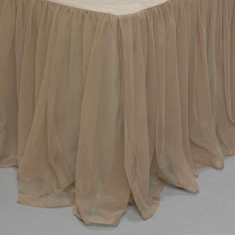 Sable Queen Pleated Polyester Bed Skirt with Split Corner