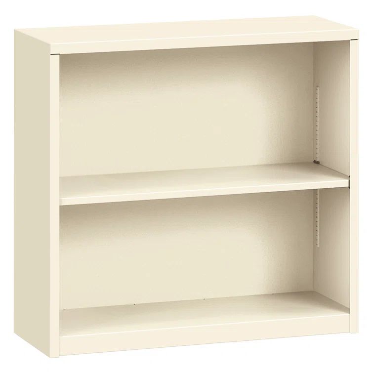 Adjustable Putty Steel 2-Shelf Bookcase - 34.5" W