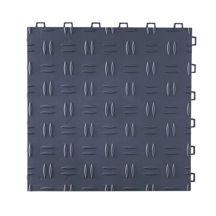 VEVOR Gray Interlocking Non-Slip Garage Floor Tiles, 12 x 12 inch
