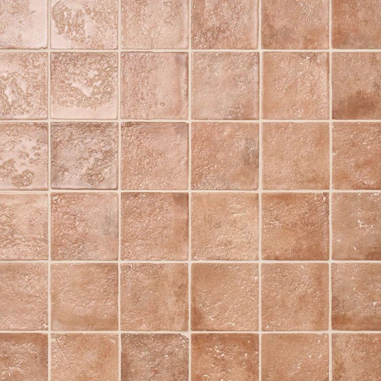 Terracotta Textured Ceramic Wall Tile for Kitchen and Bathroom