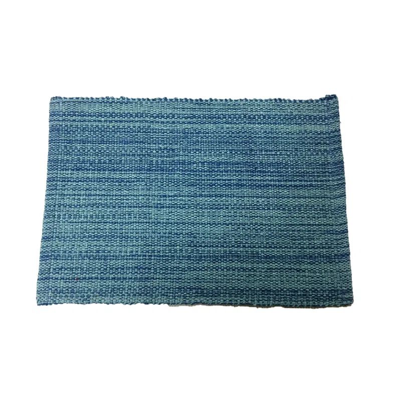 Sky Blue Handwoven Cotton Rectangle Placemat Set