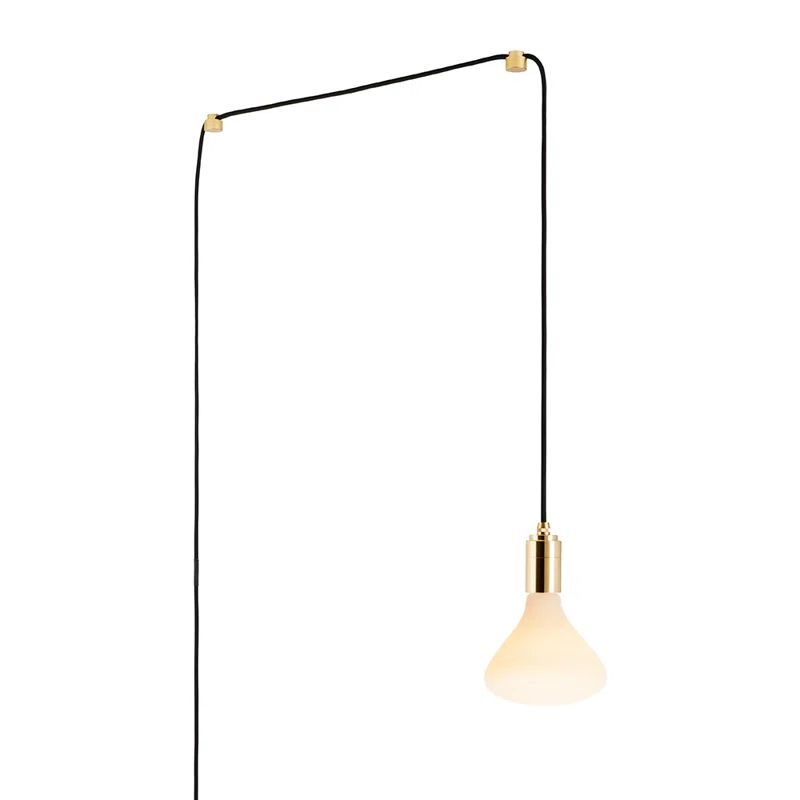 Mini Noma Brass Globe LED Pendant with Frosted Glass