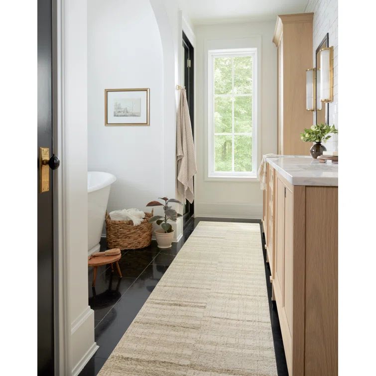 Natural Sage Hand-Tufted Wool Runner Rug 2'6" x 7'6"