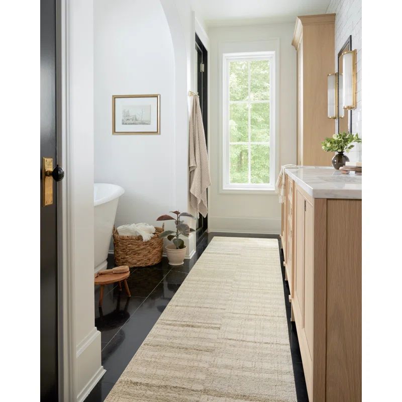 Natural Sage Hand-Tufted Wool Rectangular Accent Rug