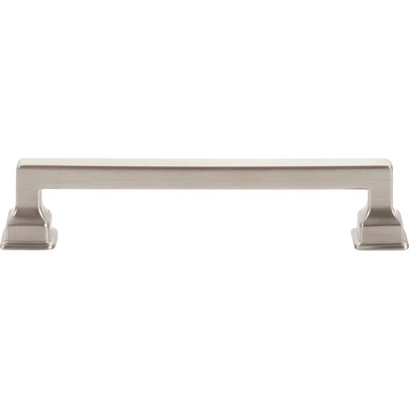 Brushed Nickel Transitional Handle Bar Pull with Mounting Hardware