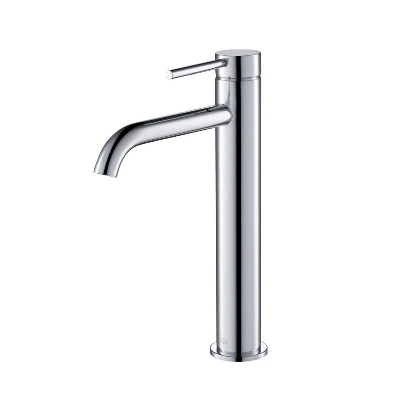 Chrome High Arc Single Handle Vessel Sink Faucet