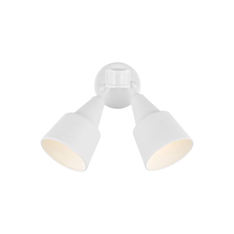 White Aluminum Outdoor Flood Light with Motion Sensor
