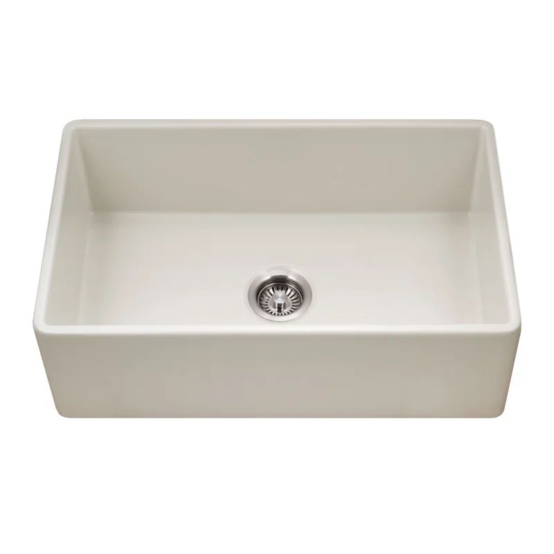 Biscuit Fireclay 30" Single Bowl Farmhouse Kitchen Sink