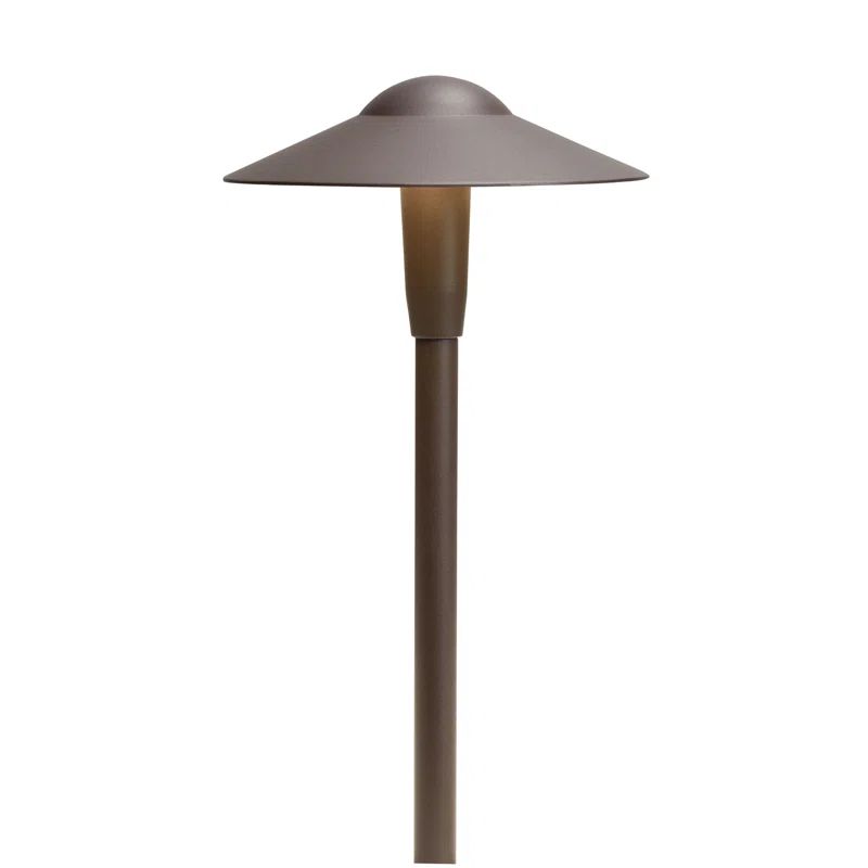 Distressed Bronze LED Pathway Light with Dome Shade