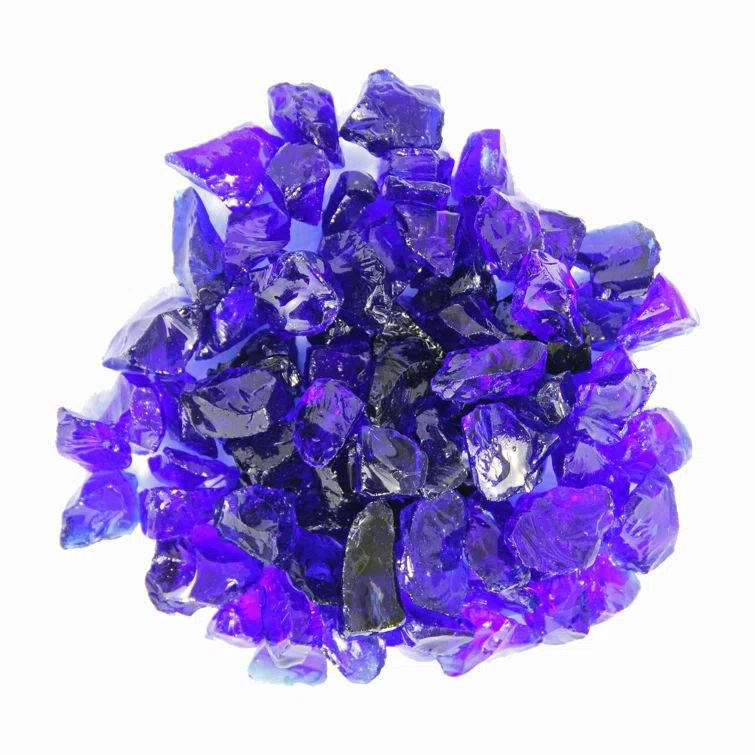 Cobalt Blue Recycled Fire Pit Glass, 10 lbs