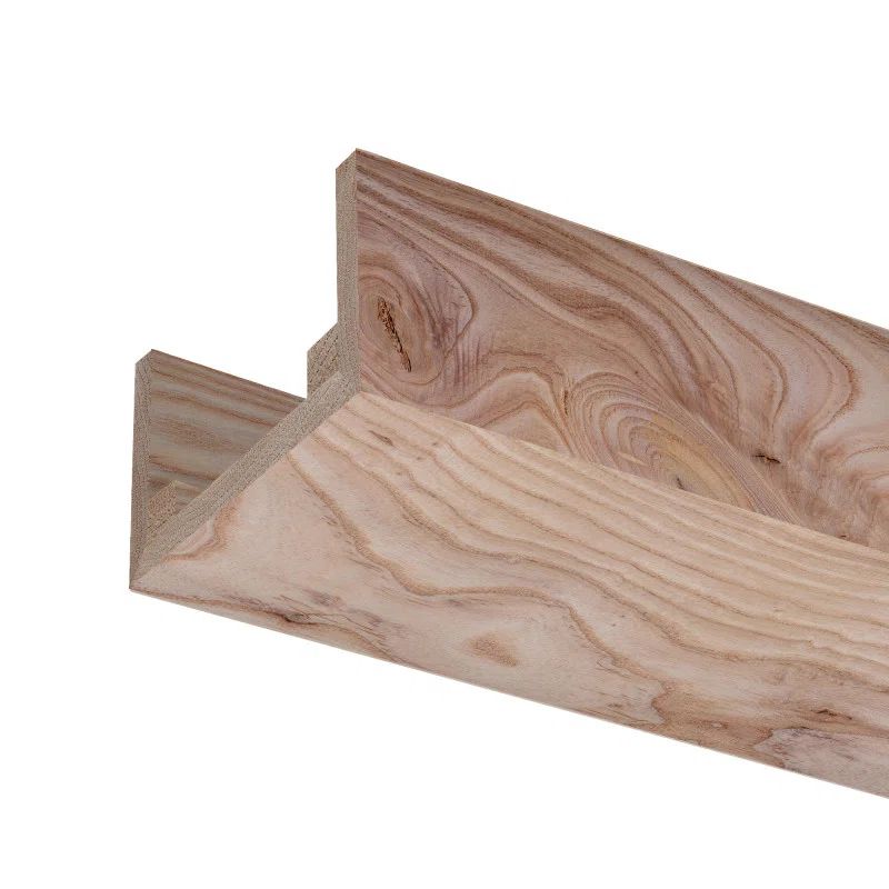 Rustic Unfinished Ash Wood U-Shaped Decorative Beam