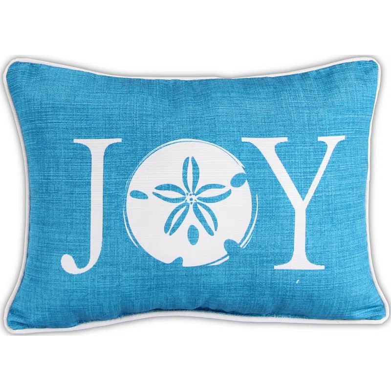 Aqua Joy Sand Dollar Holiday Lumbar Throw Pillow
