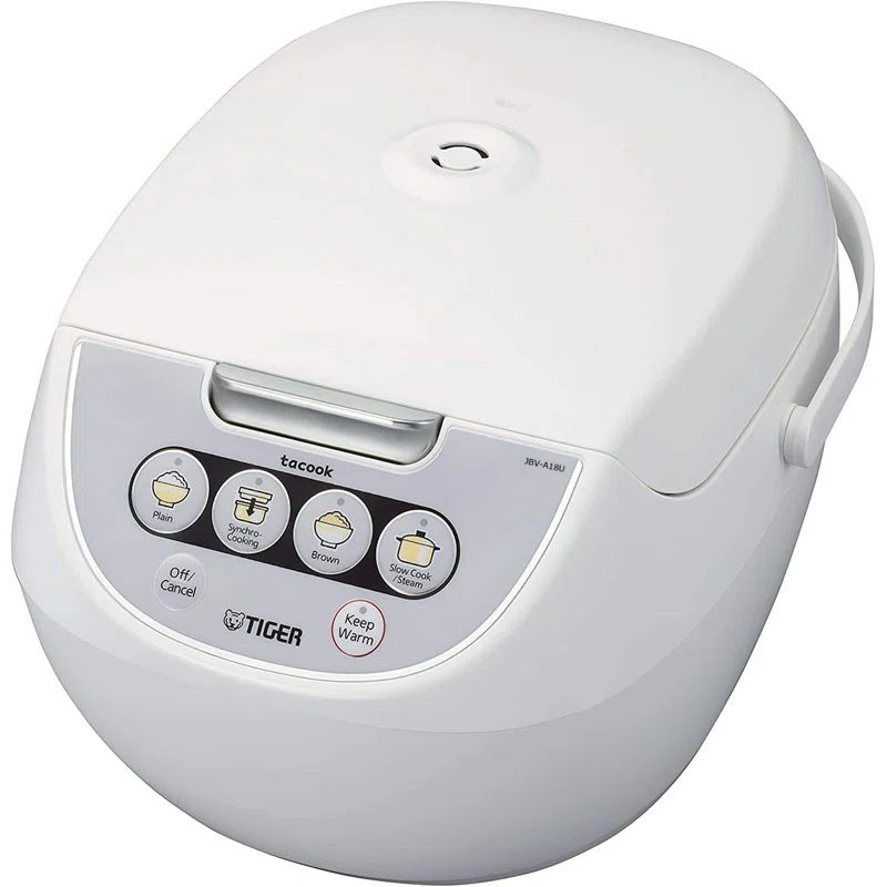 White Stainless Steel Electric Multi-function Rice Cooker with Steamer