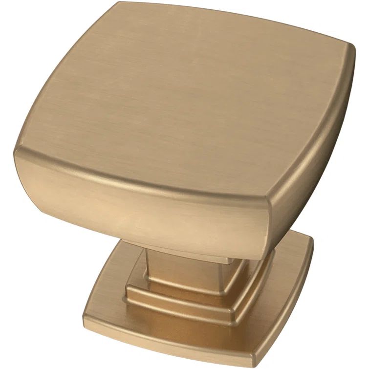 Champagne Bronze Square Cabinet Knob with Mounting Hardware