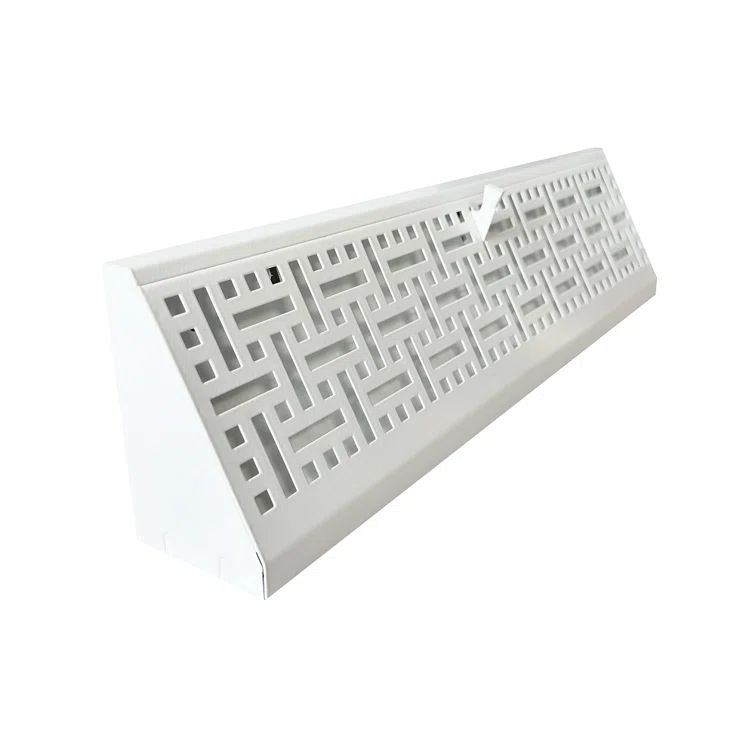 Imperial 18" White Decorative Metal Baseboard Register