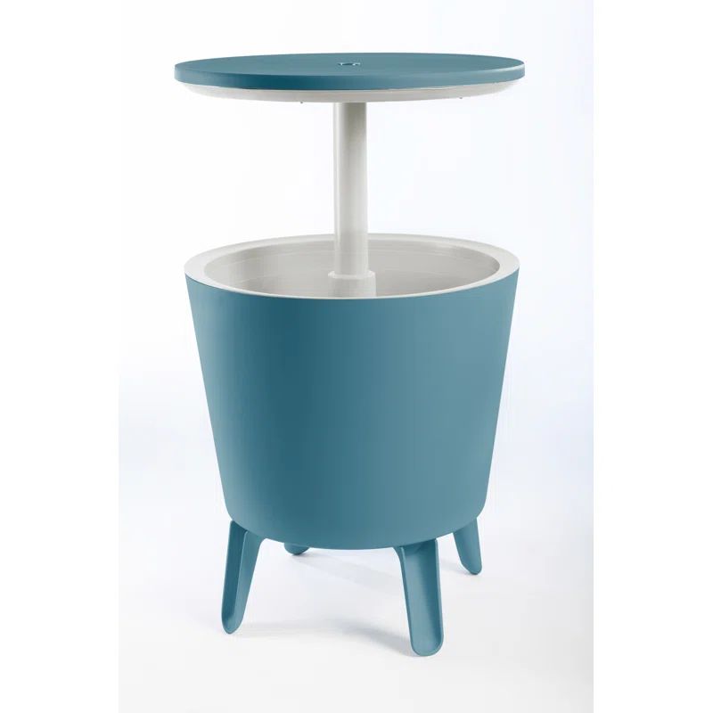 Teal 7.5 Gallon Cool Bar and Side Table