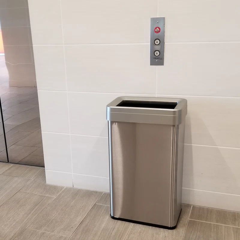 iTouchless 16 Gallon Brushed Stainless Steel Touchless Trash Can