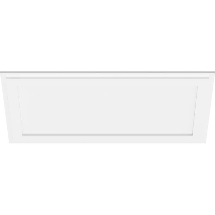 White PVC Rectangle Contemporary Ceiling Medallion, 36" x 18"