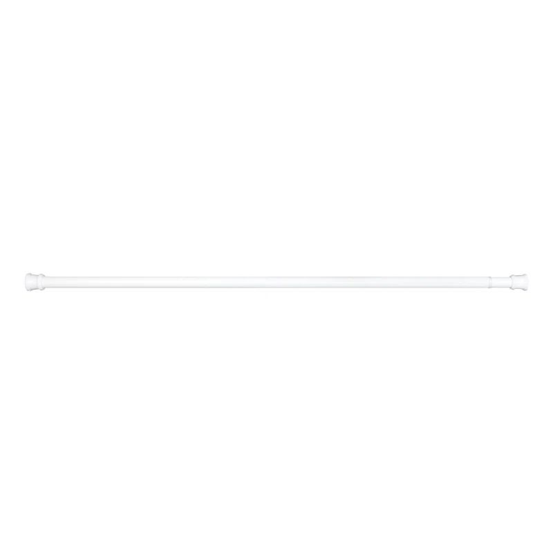 Adjustable White Tension Shower Rod 42"-72"