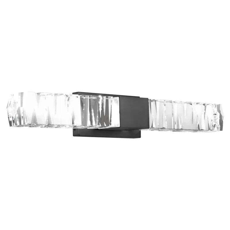 Juliet Black Crystal 2-Light Dimmable Outdoor Vanity