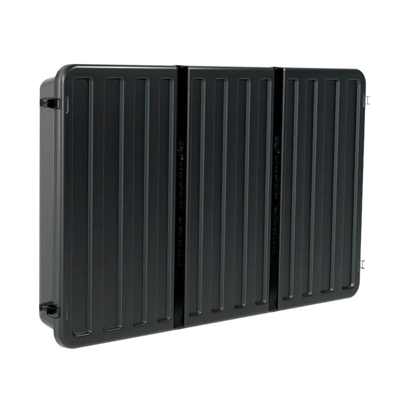Black Weatherproof Outdoor TV Enclosure with Buckle Closure