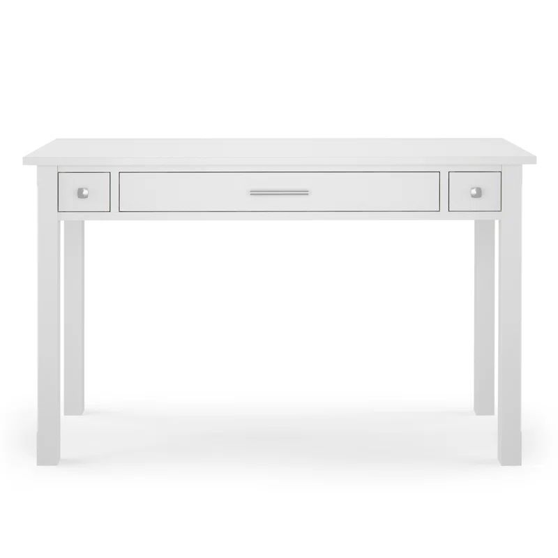Avalon Solid Pine Hand-Finished White Writing Desk