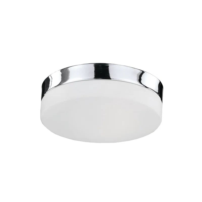Lomita Chrome LED Flush Mount with Glass Shade