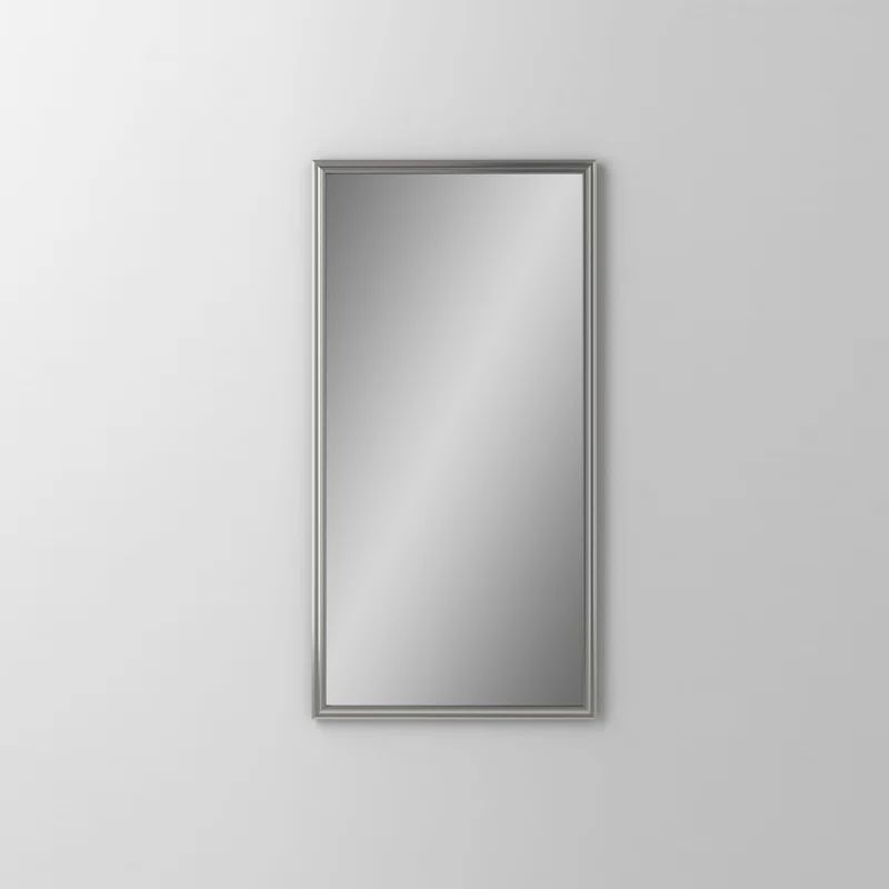 Vintage Brass Rectangular Aluminum Framed Vanity Mirror