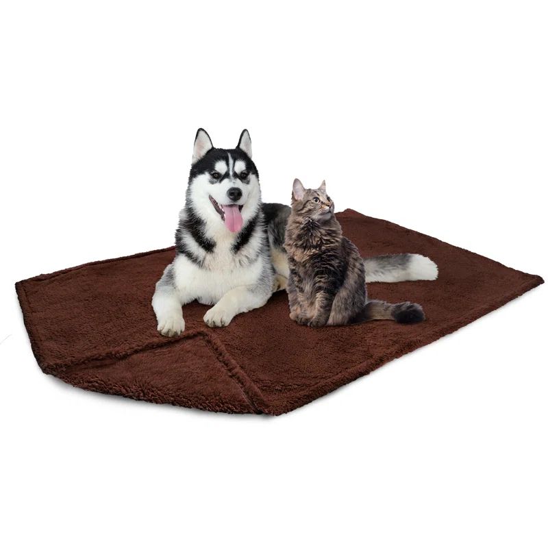X-Large Brown Waterproof Sherpa Pet Blanket