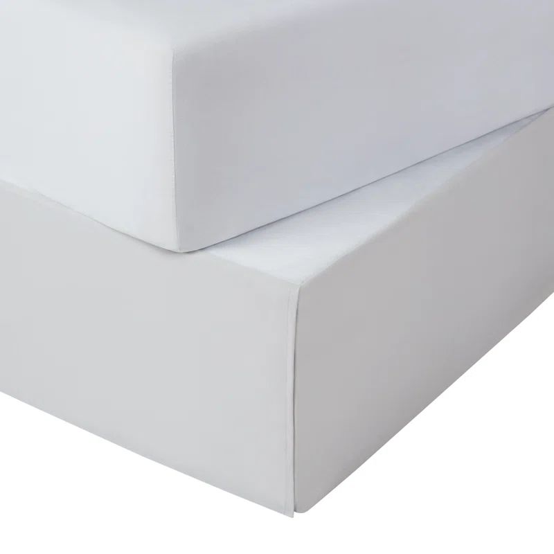 Light Gray Polyester Full Bed Skirt with 13 Inch Drop