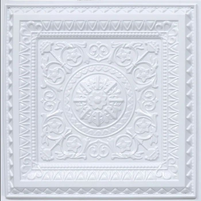 Gloss White Decorative PVC Ceiling Tile Set