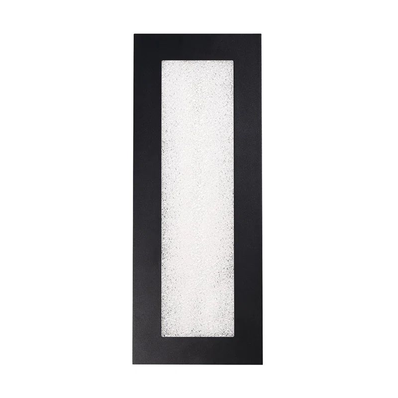 Black Aluminum LED Outdoor Wall Light with Clear Glass