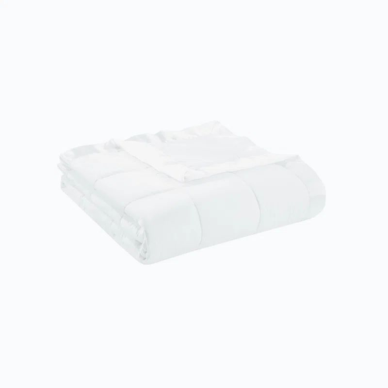 Elegant King-Size Reversible Down Alternative Blanket with Satin Trim