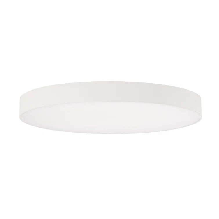 White Aluminum 8-Inch Round LED Flush Mount Light