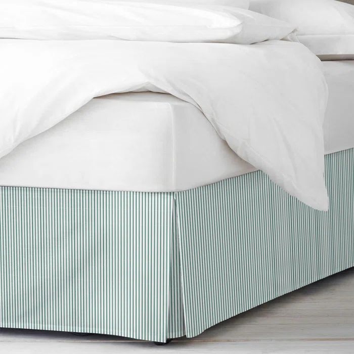 Evergreen Cotton Full Bed Skirt with Split Corners