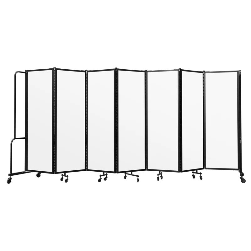 Clear Acrylic 7-Section Folding Floor Standing Partition Screen