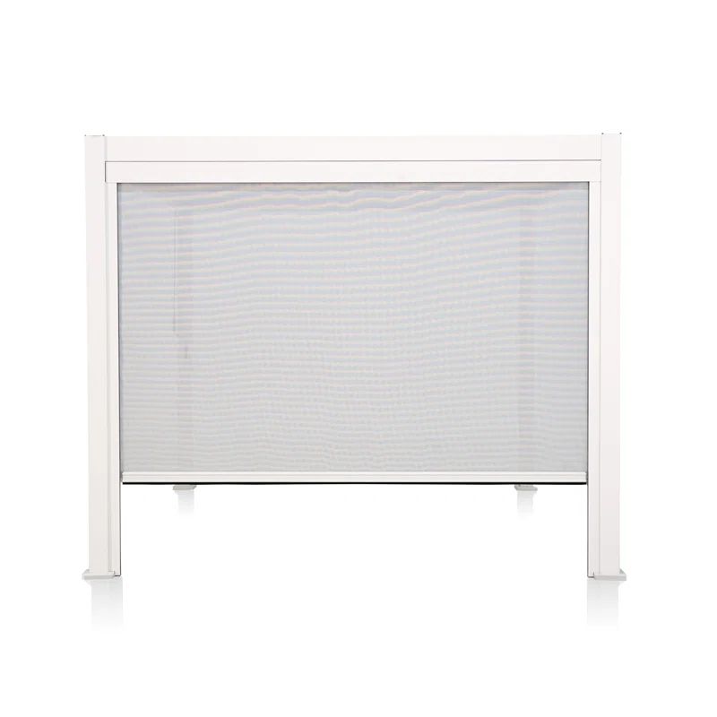 10ft White Aluminum Pull Down Sunshade for Pergola