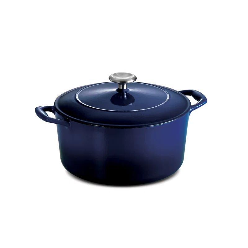 5.5 Quart Blue Enameled Cast Iron Dutch Oven with Lid