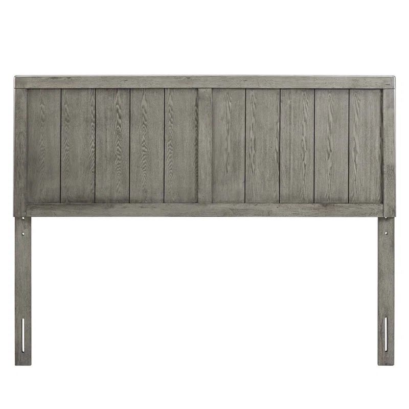 Gray Twin Rubberwood Tufted Upholstered Headboard