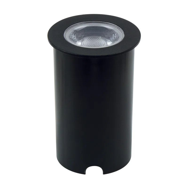 Black 2.5" Inground LED Landscape Light with Warm White 2700K