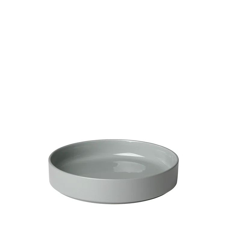 Gray Ceramic 8" Microwave-Safe Dessert Plate
