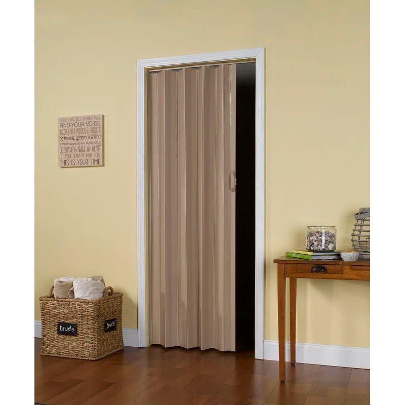 Sienna Timber Beige Vinyl Accordion Door, 36" x 80"