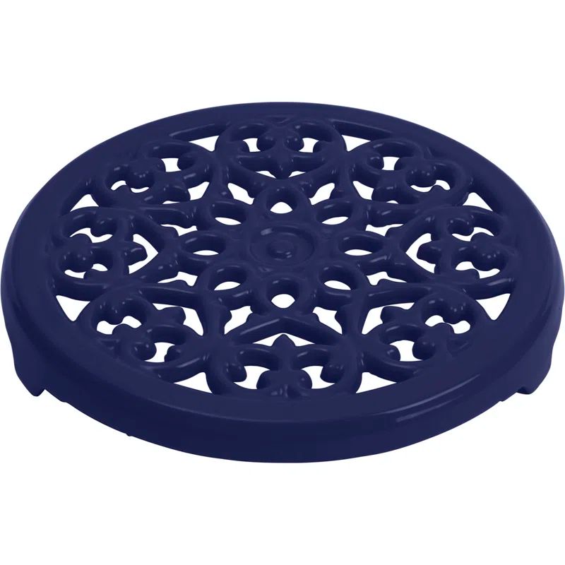 Staub 9" Marin Blue Enameled Cast Iron Round Trivet