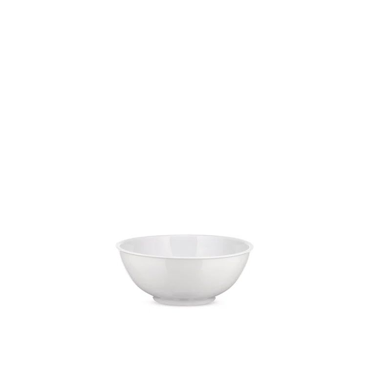 8.25" White Ceramic Microwave Safe Salad Bowl